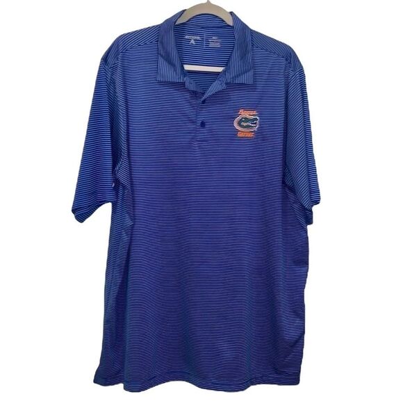 Antigua Florida Gators Sport Blue White Striped Polo Top Shirt​​​​​​ - Picture 1 of 7